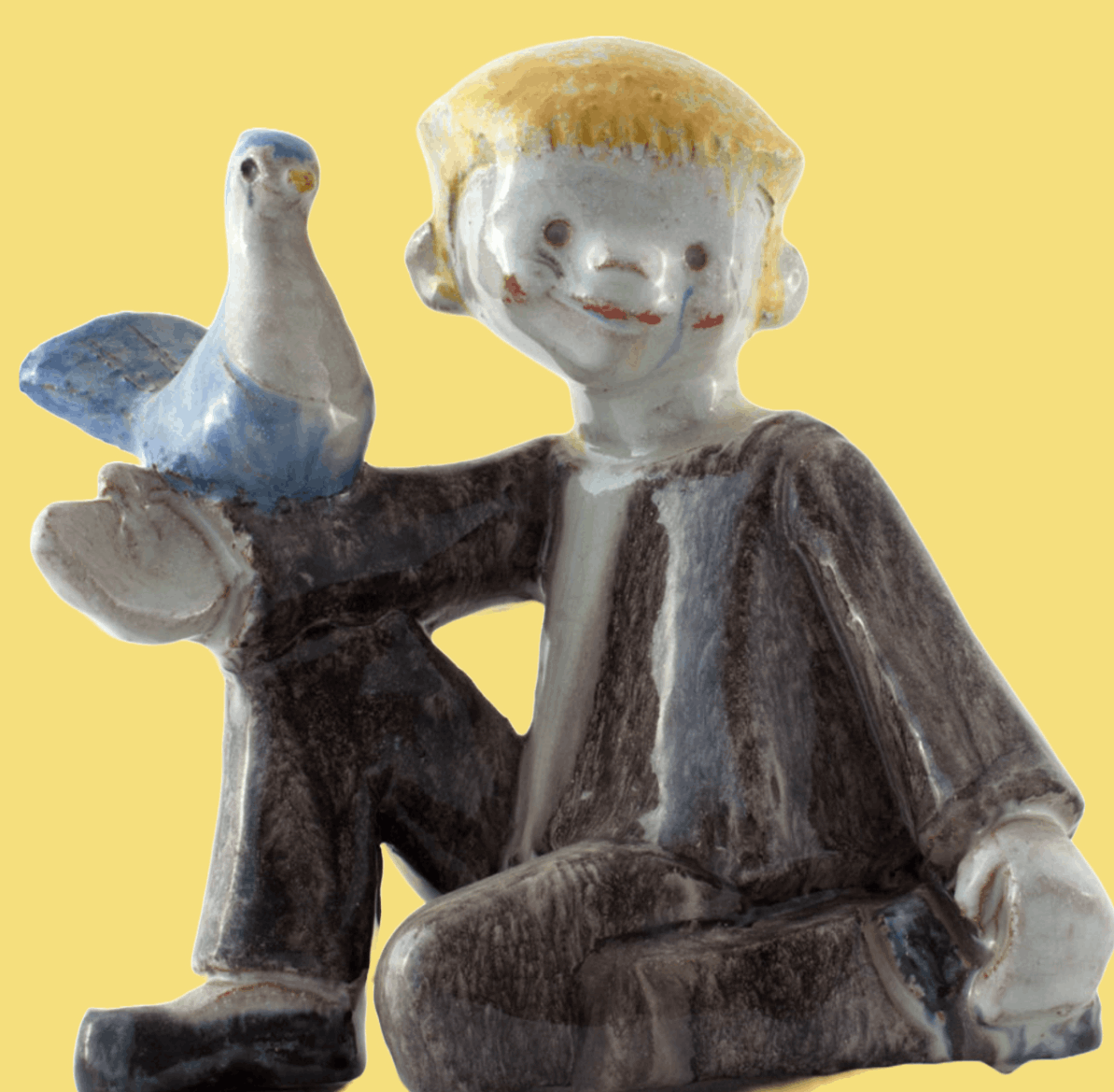 HOPE Plastik von Hedwig Symanzik Junge mit Taube