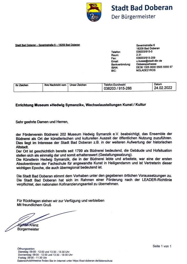 Büdnerei 202 • Museum Hedwig Symanzik e.V.
